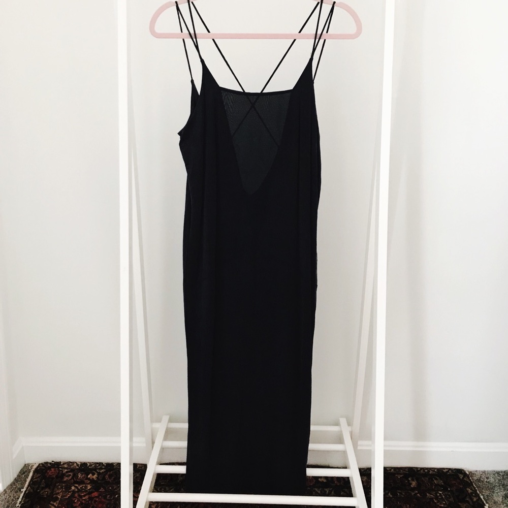 Sexy Strappy Back Navy H&M Midi Dress